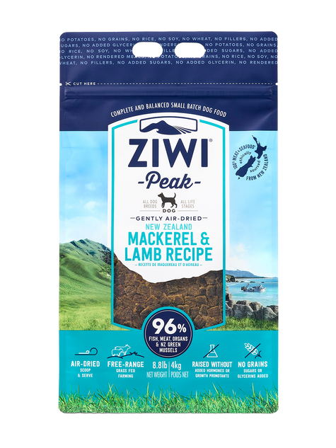 Ziwi Peak Mackerel & Lamb Air-Dried Dog Food 4kg