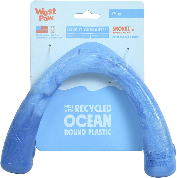 West Paw Seaflex Recycled Plastic Tug Dog Toy - Snorkl Surf