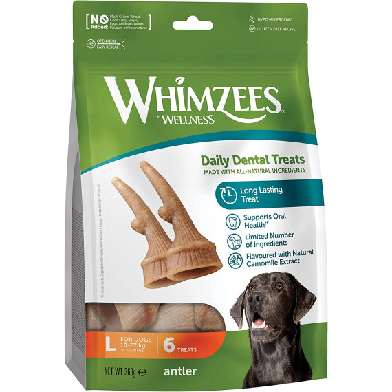 Whimzees Large Occupy Antlers Value Bag (6 Count)