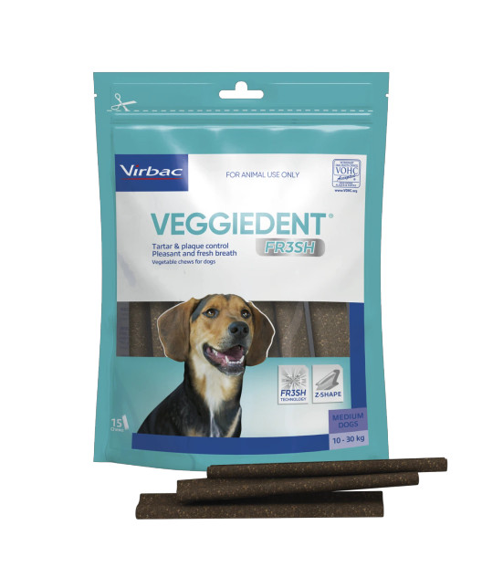 VeggieDent FR3SH Medium Dog Dental Treats (15 Pack)