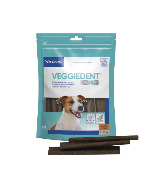 VeggieDent FR3SH Small Dog Dental Treats (15 Pack)
