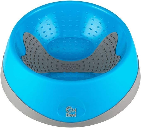 LickiMat Oh Bowl Oral Hygiene Dog Bowl Large Cyan