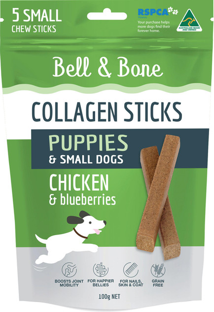 Bell & Bone - Collagen Chew Sticks for Puppies & Small Dogs - Chicken 5 Sticks
