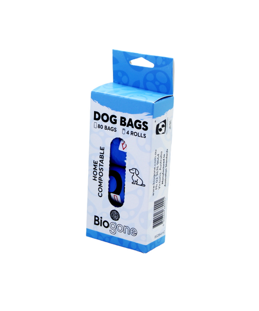 Biogone Dog Poo Bag Home Compostable 4 Rolls - 80pk