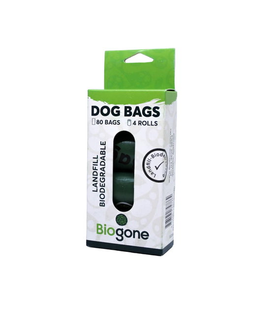 Biogone Dog Poo Bag Landfill Biodegradable 4 Rolls - 80pk