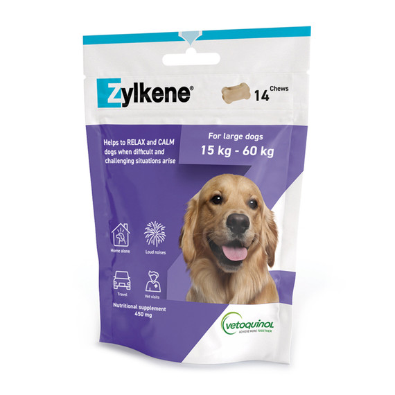Zylkene Calming Chews For Large Dogs 15-60kg Zylkene Calming Chews For Large Dogs 15-60kg