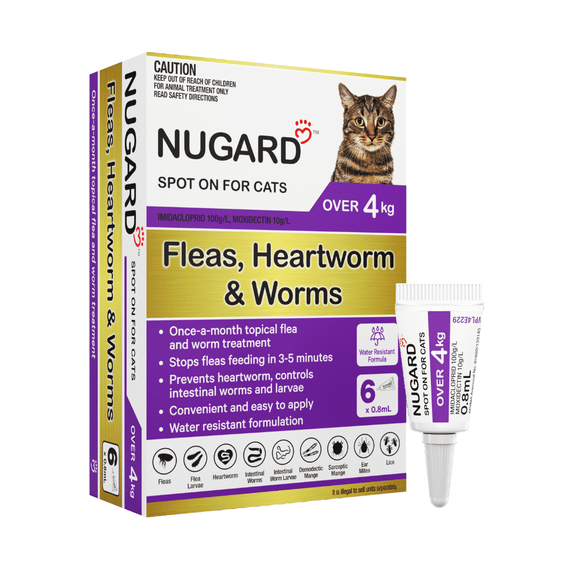Nugard for Large Cats Over 4kg Purple - 6 Doses Nugard for Large Cats Over 4kg Purple - 6 Doses