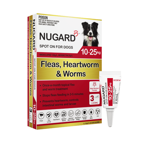 Nugard for Medium Dogs 10-25kg Red - 3 Doses