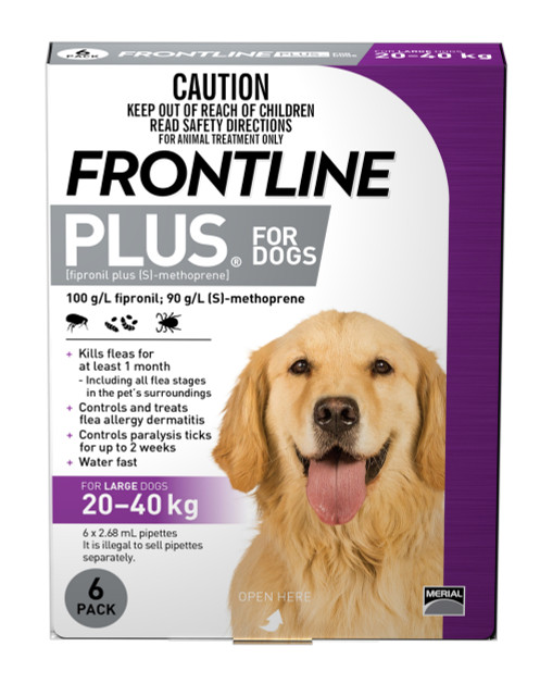 Frontline Plus for Large Dogs 20-40kg - 6 Pack