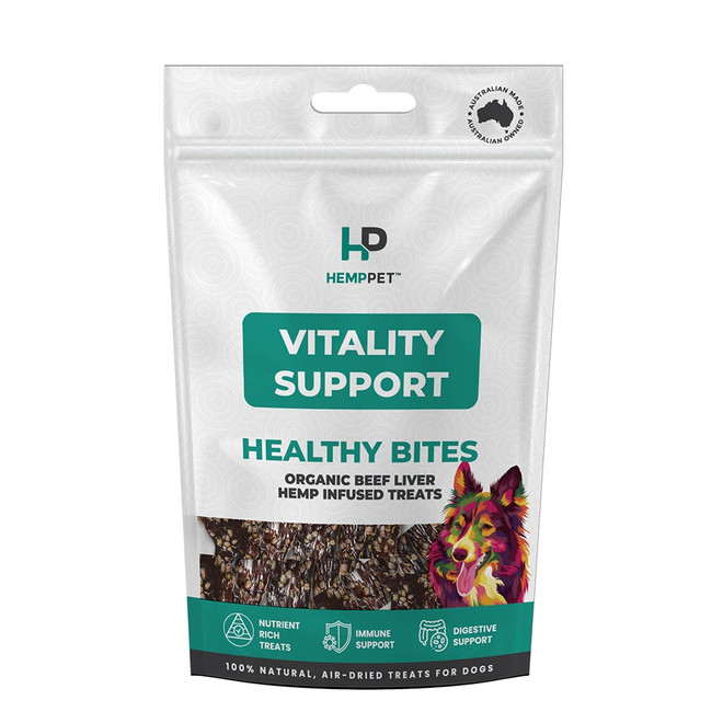 HempPet Vitality Support Hemp Infused Organic Beef Liver Treats For Dogs 80g