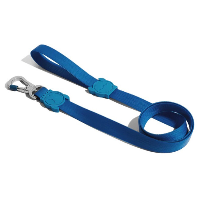 Front view of the Zee.Dog NeoPro Blue Leash range.