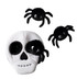 Fringe Studio Halloween Plush Squeaker Dog Toy - Skull Burrow + 3 Spiders