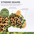 Outward Hound Xtreme Seamz Leopard Squeaker Dog Toy