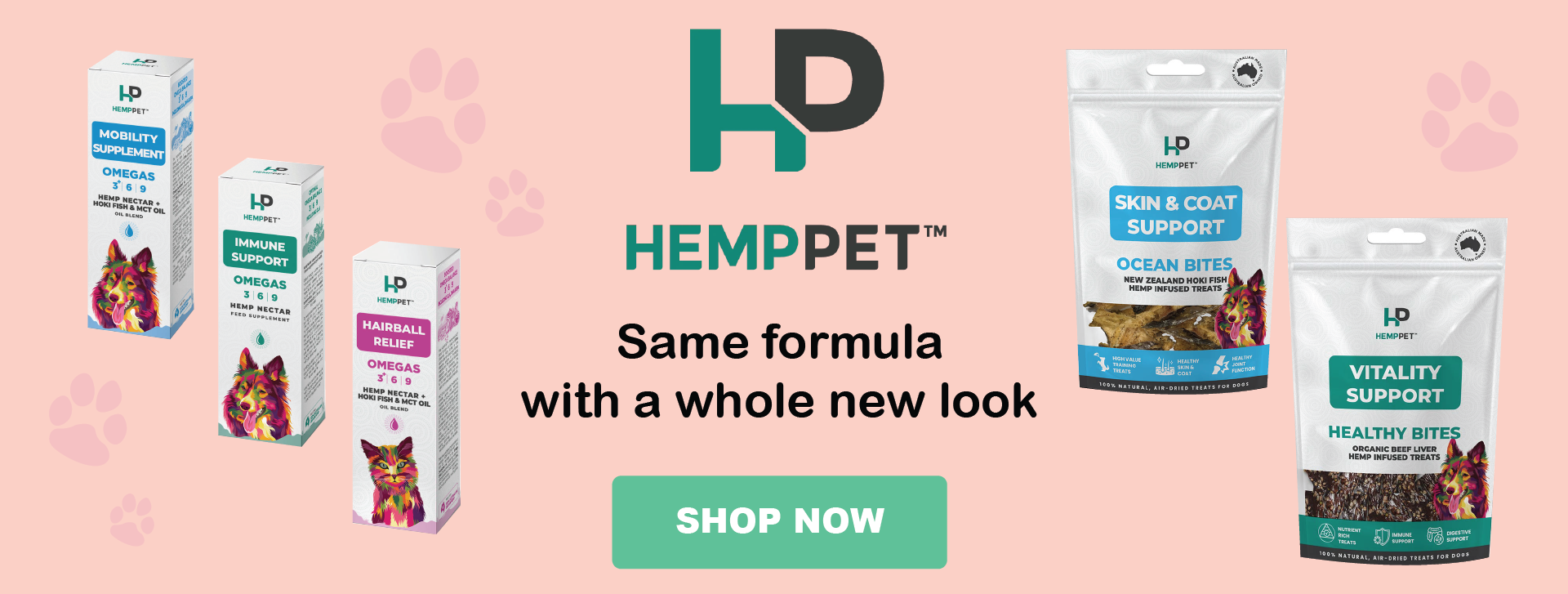 HempPet Vitamins and Supplements with Australian farmed hemp seed for dogs and cats. Shop the range at Sierra Pet Products. 