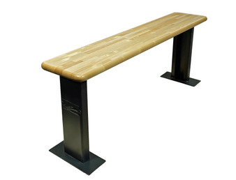 Locker Room Bench with Steel Pedestal