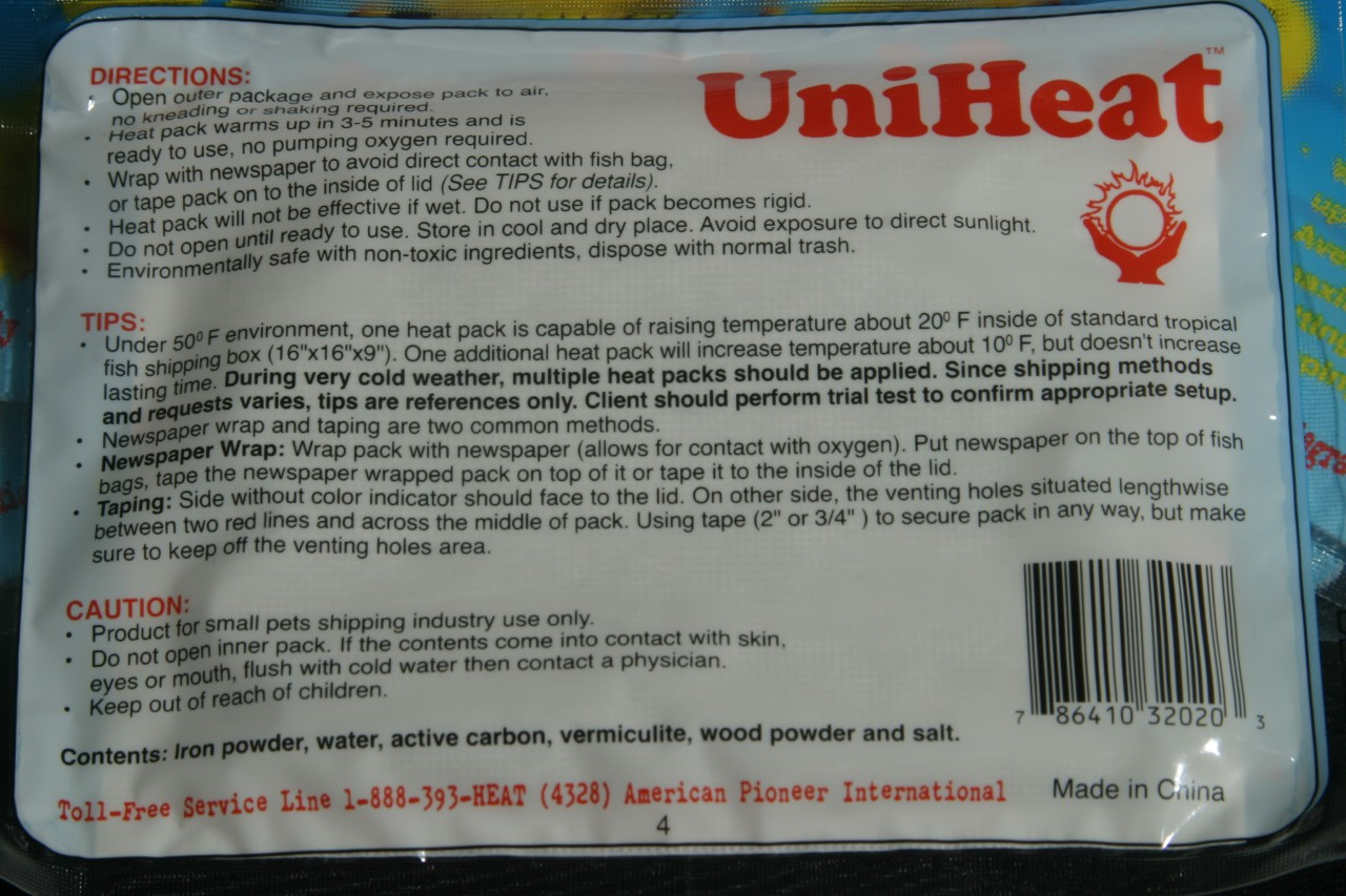 20 Hour UniHeat Shipping Warmer 240 Count Case