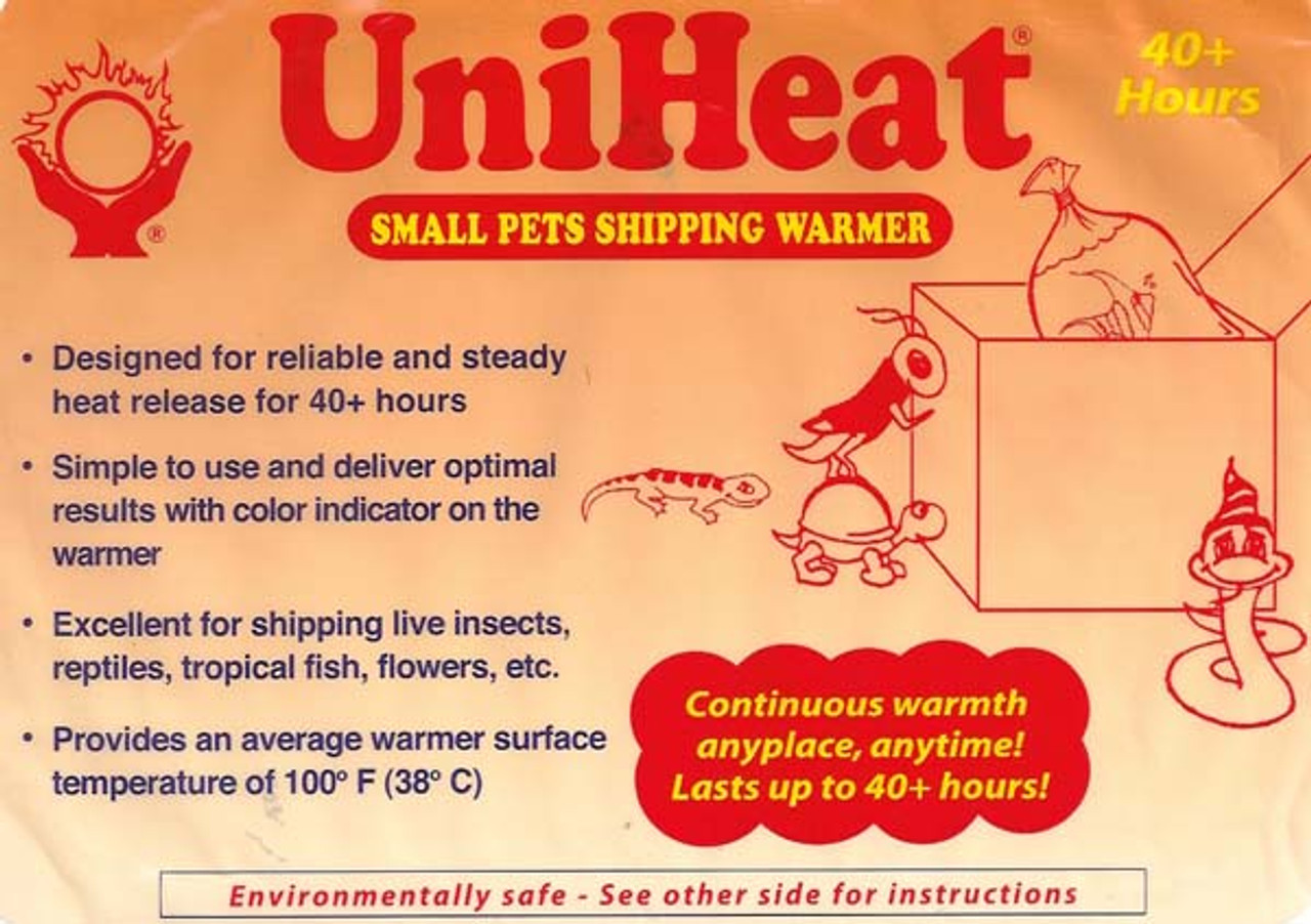 40 Hours heat packs are the most used het packs in reptile shipping.