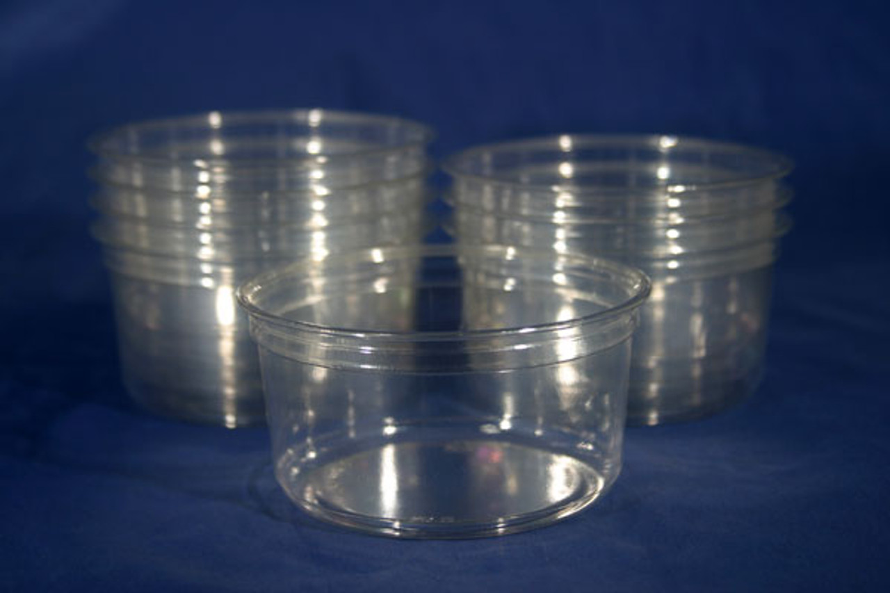 Pinnpack 12oz Clear 4.5" Dia. Deli Cups 500 Ct  (Not Punched)