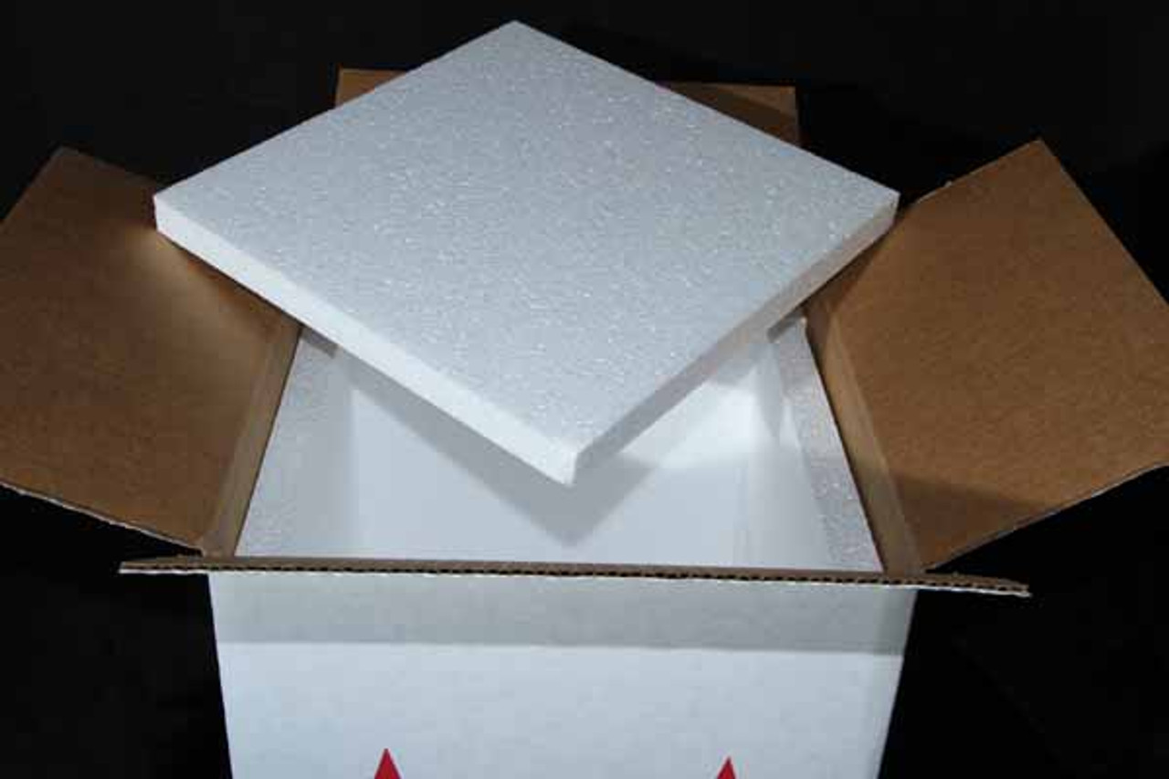 10x10x10 Insulated Shipping Box with 3/4" Foam 7 Pack
