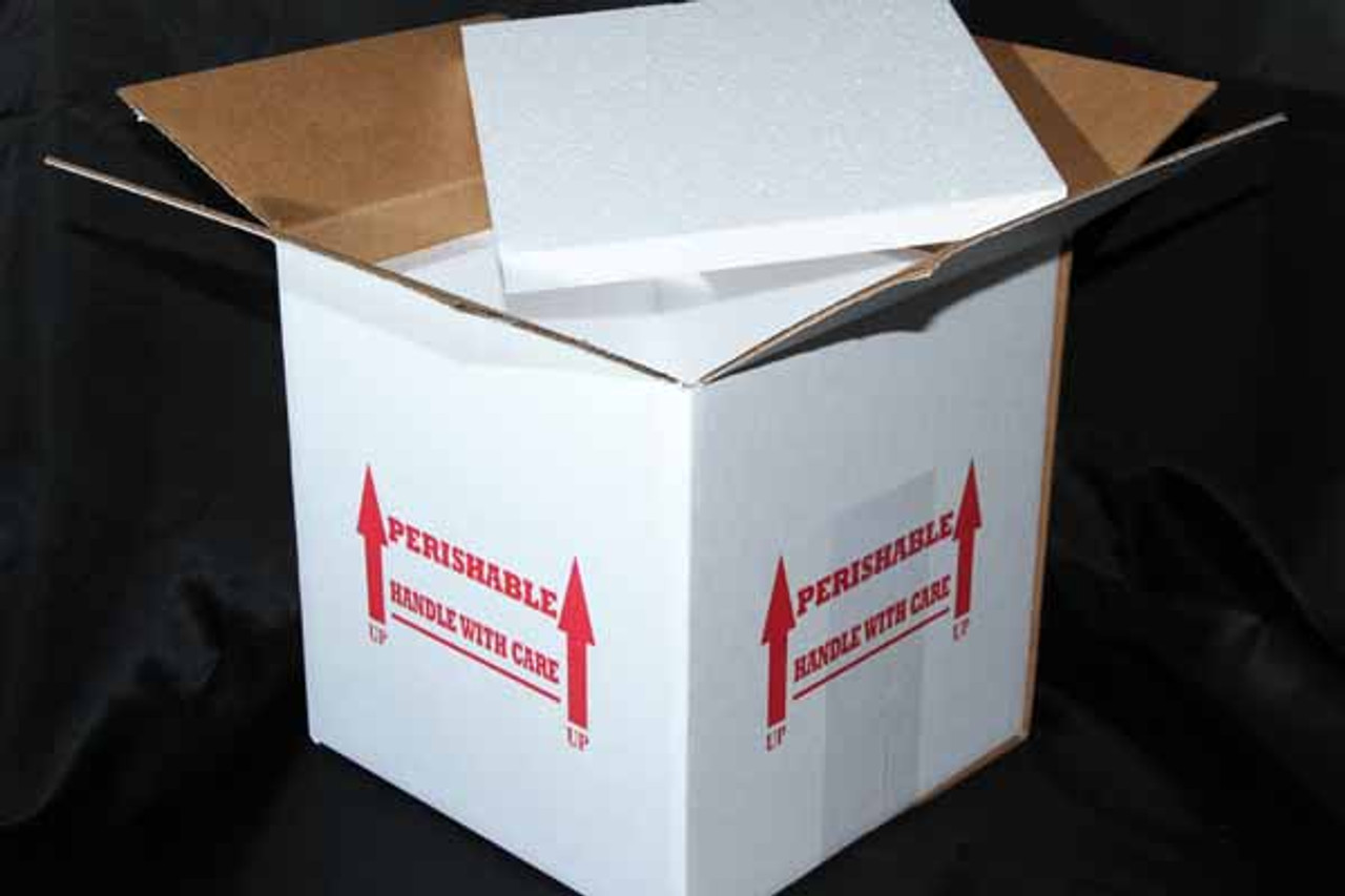 10x10x10 Insulated Shipping Box with 3/4" Foam 49 Pack