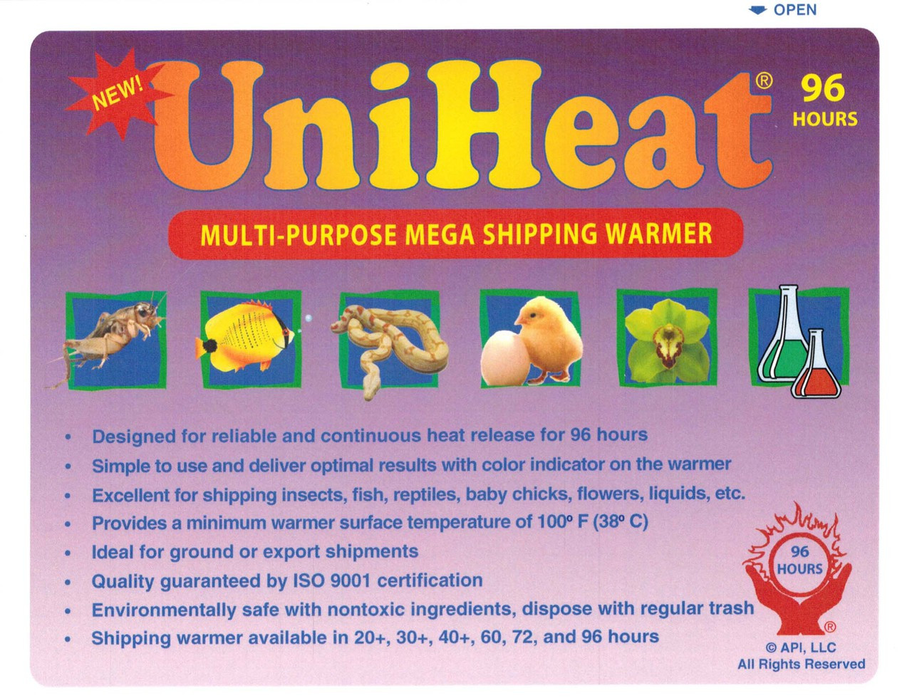 30 Pack 96 Hour Adhesive Shipping Warmer Quick Ship, Free Shipping!