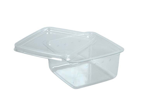 Square Punched Cups & Lids – SQ-7 (7 oz) – Vented – Lids Included