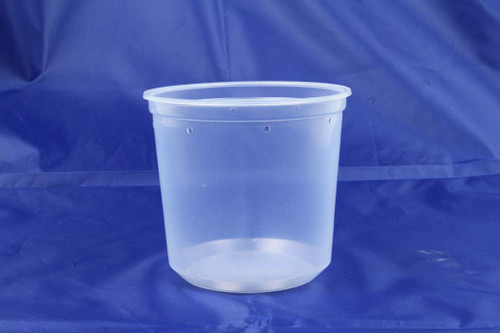 Fabri-Kal Recycleware 16 oz. PUNCHED Clear Round Deli Container 100ct. -  TSK Supply