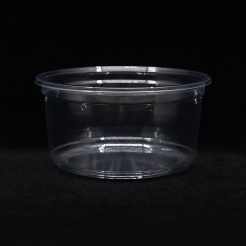 4.5 12 oz Clear Pre-Punched Cups W/LIDS