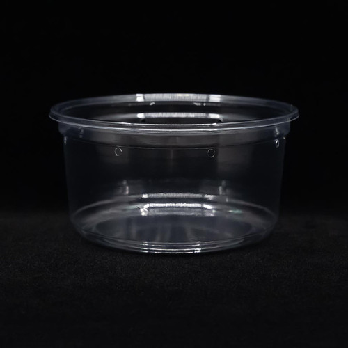 12 oz Black Container with Clear Lid