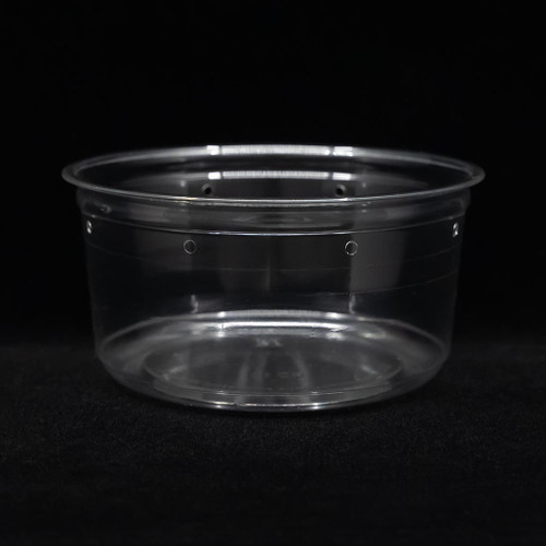 Fabri-Kal Recycleware 16 oz. PUNCHED Clear Round Deli Container 100ct.