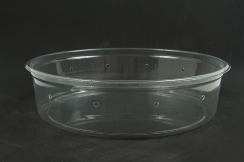 10 96 oz Clear Round Tubs PUNCHED