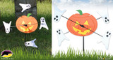 Lawn Spinner - 10" Pumpkin & Ghosts Whirligig Spinner