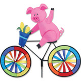 Biker Lawn Spinner - Pig