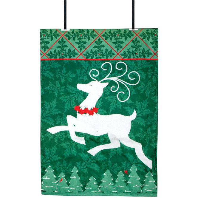 28 in. Flag - Joy Reindeer (Fiber Optic)