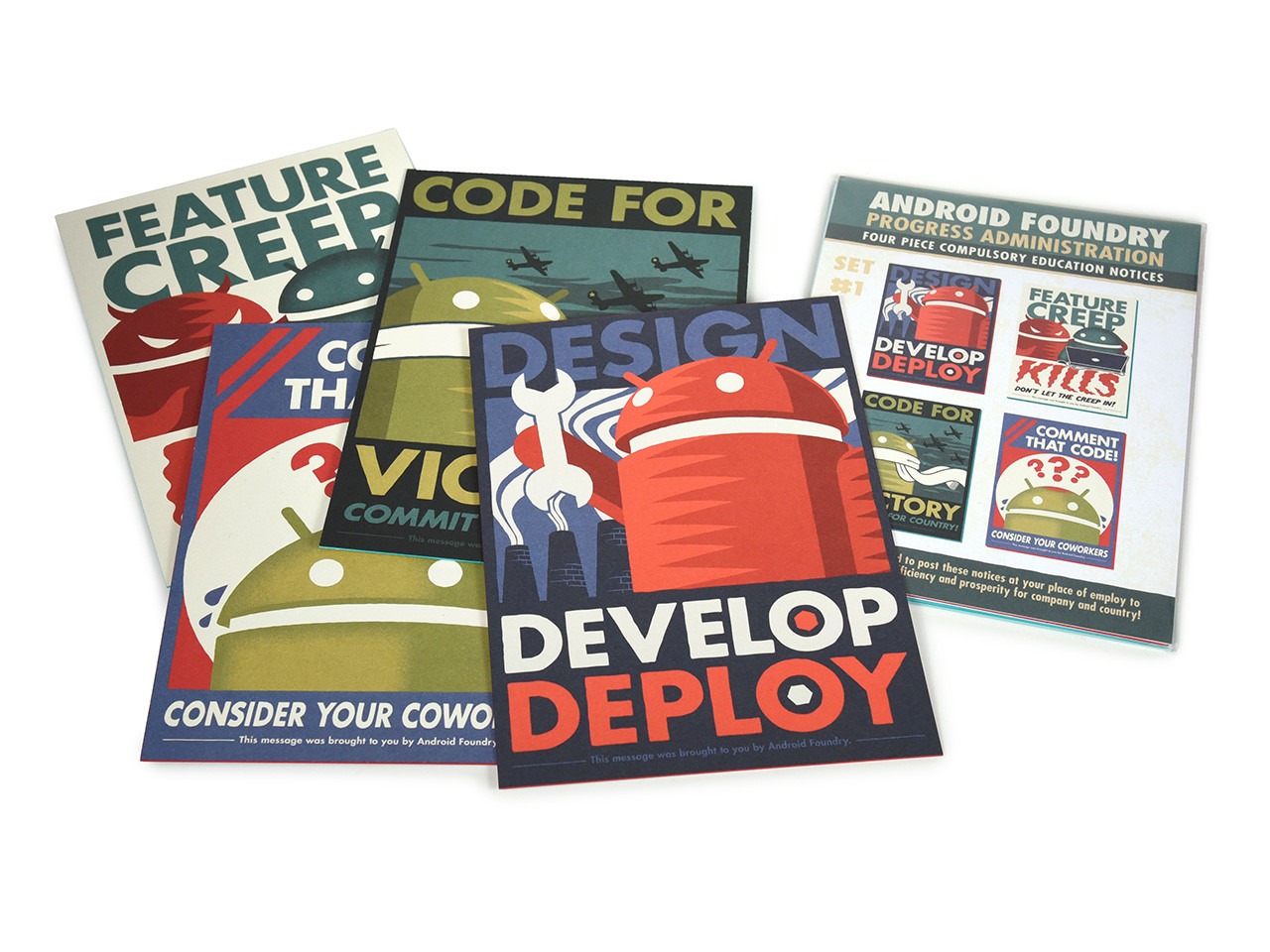 Android Progress Mini Print Set 1 - Dead Zebra, Inc Shop