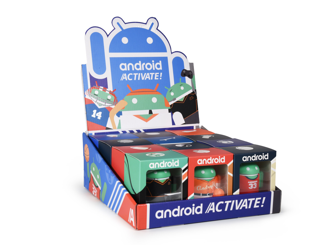Android mini collectible figures Android Activate! Sports theme series