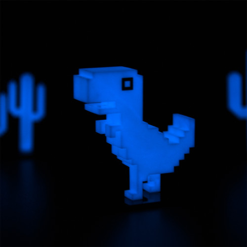 Chrome Dino Dark Mode Set