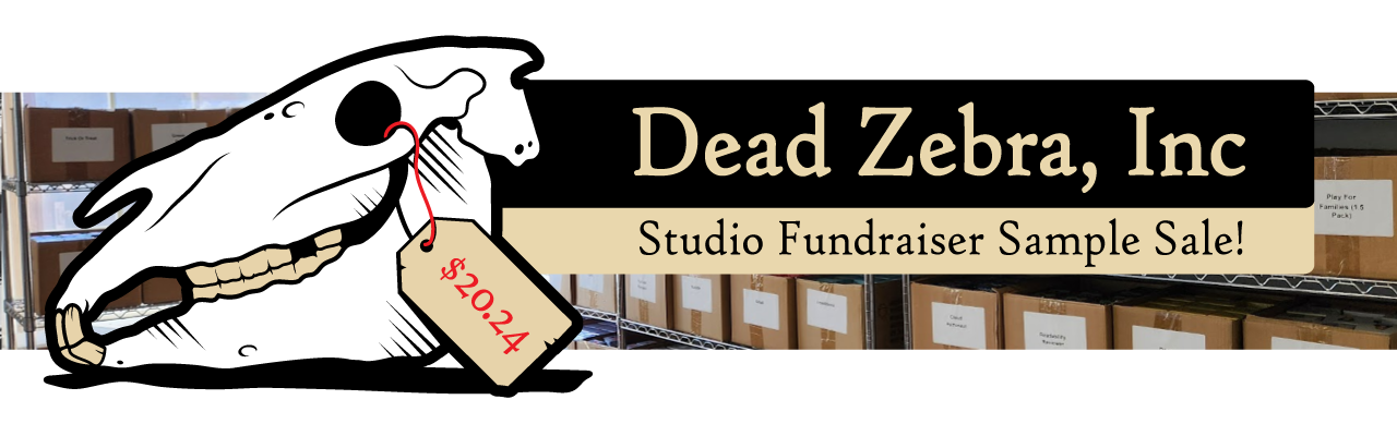 Dead Zebra, Inc Sample Sale Header art