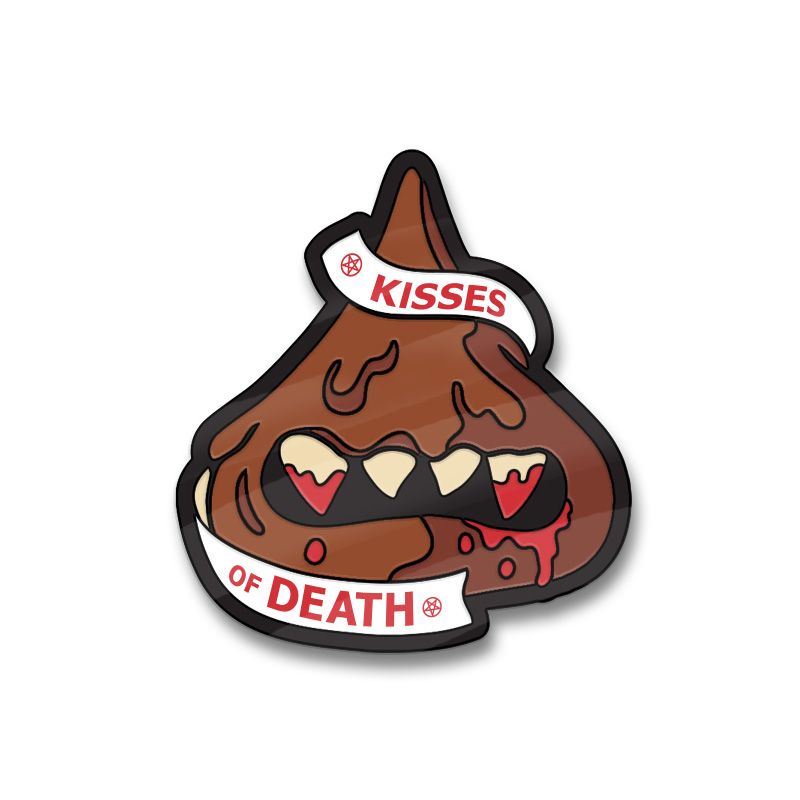 Kisses of Death Enamel Pin