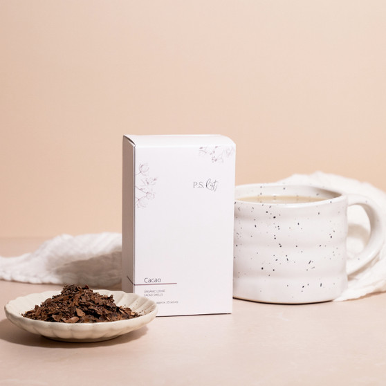 Best cacao shell husk tea in pretty white box