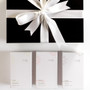 Organic Tea Gift - three white boxes of tea with black gift box