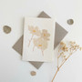 Card with neutral coloured flowers