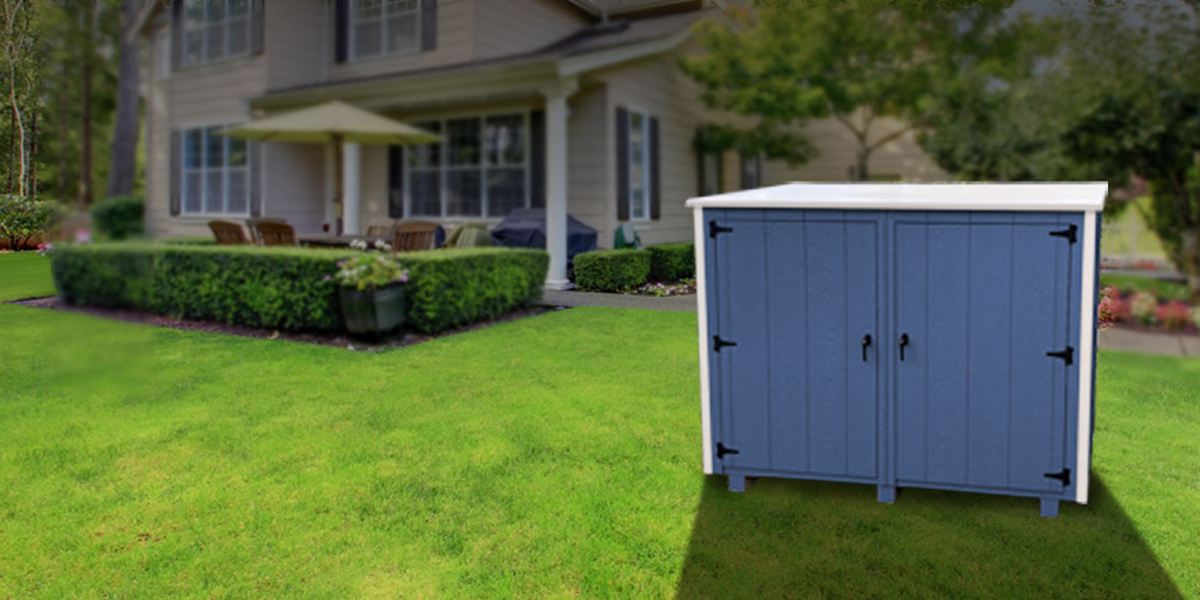 Wooden Trash Can Storage