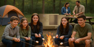 Bear-resistant food storage lockers for parks and campgrounds