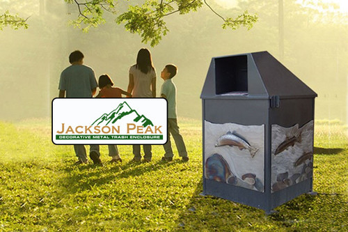 Jackson Peak Metal Trash Bin