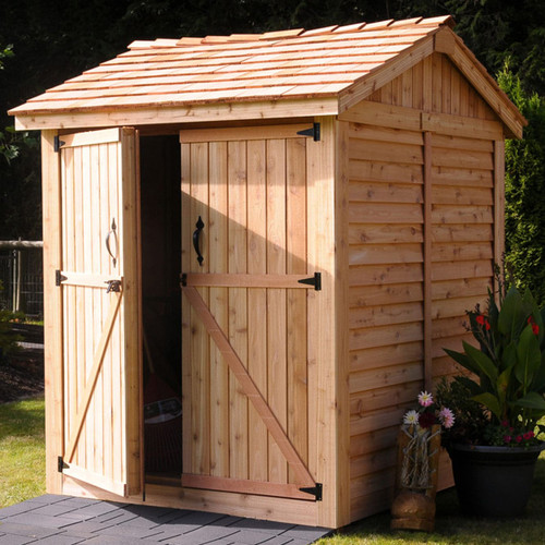 Sag Harbor 6' x 6' Western Red Cedar Storage Shed