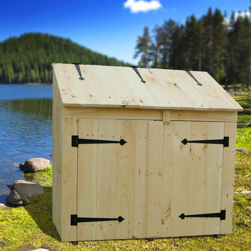 Manchester Pine Wood Trash and Recycling Bin
