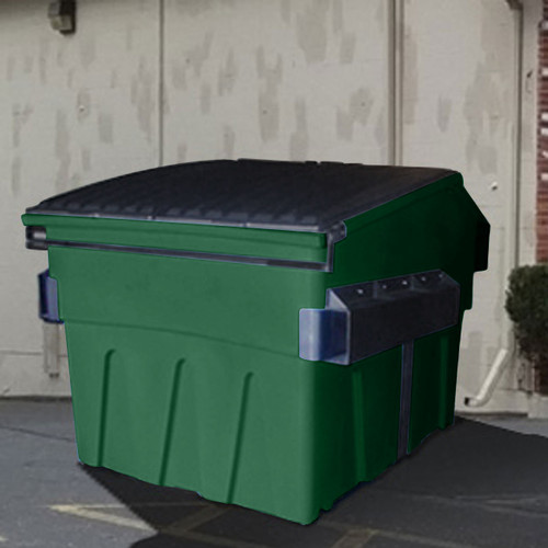 'The General' 6 Cu. yd. Plastic Front Load Dumpster Slant Top