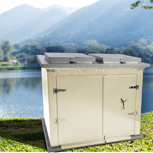 Razorback Metal Dual Trash Can Storage Enclosure