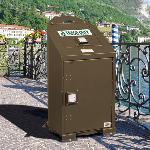 Silverback Single Metal Garbage Can Storage Unit